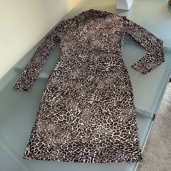 The Limited Dresses & Skirts - The Limited Leopard Print Ruched Dress Size M NWT Animal Print